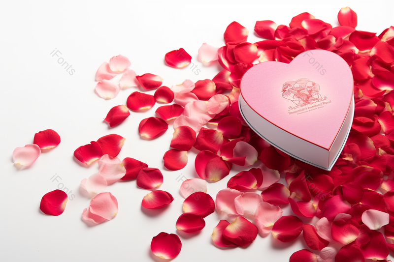 花瓣与礼盒情人节节日,高清,摄影图,摄影图片,图片大全,摄影图免费下载